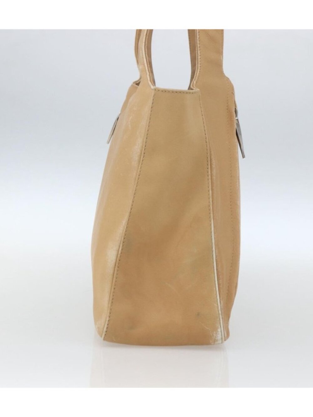 Salvatore Ferragamo Tote Bag Leather Beige Silver - Picture 3 of 16